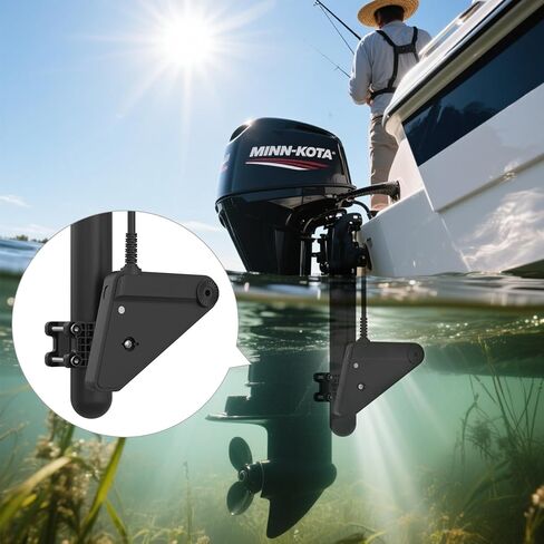 حامل عمود محول الطاقة متوافق مع مستشعر Lowrance Eagle Eye 9 - مشبك تثبيت Fisher Finder قابل للتعديل لقضبان مختلفة، سهل التركيب قوي ومتين (أسود) in Saudi Arabia
