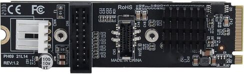 5Gbps Type E USB 3.1 Front Panel Socket M.2 M Key PCIe to USB 3.1 Front Expansion Card Adapter for Motherboard in Saudi Arabia