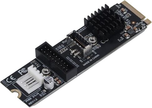 5Gbps Type E USB 3.1 Front Panel Socket M.2 M Key PCIe to USB 3.1 Front Expansion Card Adapter for Motherboard in Saudi Arabia
