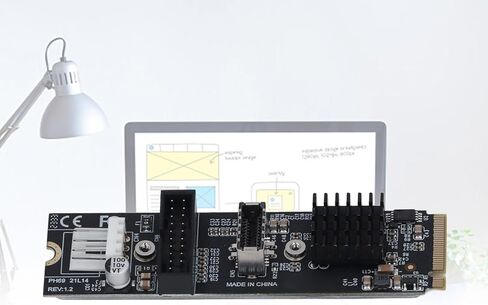 5Gbps Type E USB 3.1 Front Panel Socket M.2 M Key PCIe to USB 3.1 Front Expansion Card Adapter for Motherboard in Saudi Arabia