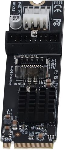 5Gbps Type E USB 3.1 Front Panel Socket M.2 M Key PCIe to USB 3.1 Front Expansion Card Adapter for Motherboard in Saudi Arabia