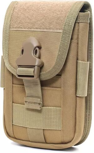 حقيبة أدوات الخصر من Mint&Moss التكتيكية Molle EDC للهاتف مع حلقة مفاتيح لصيد الأسماك والتخييم والمشي لمسافات طويلة والسفر والتنقل اليومي (أسود) in Kuwait