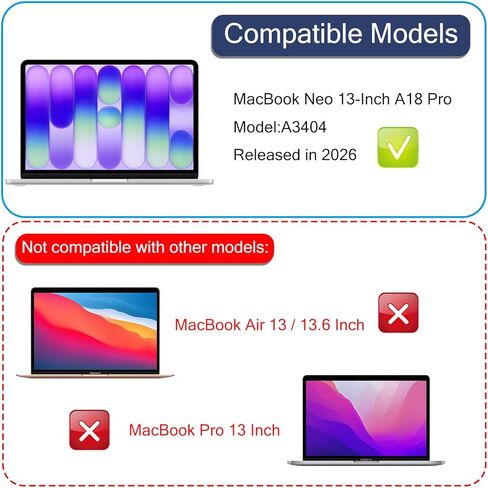 MUBUY-GOL 2 Pack Screen Protector for Macbook Neo 13 Laptop 2026 (Model A3404) Anti-Blue Light Anti-Glare Anti-UV Filter Reduces Eye Strain Anti Fingerprint in Saudi Arabia