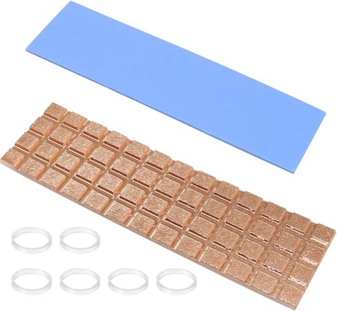 MEETOOT 2 قطعة 70x20x1.5 مللي متر M.2 SSD النحاس النقي بالوعة الحرارة مع وسادة حرارية من السيليكون طلاء الجرافين محرك الحالة الصلبة بالوعة الحرارة in Saudi Arabia