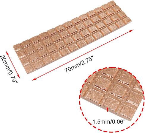 MEETOOT 2 قطعة 70x20x1.5 مللي متر M.2 SSD النحاس النقي بالوعة الحرارة مع وسادة حرارية من السيليكون طلاء الجرافين محرك الحالة الصلبة بالوعة الحرارة in Saudi Arabia