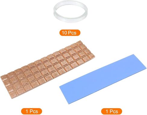 MEETOOT 2 قطعة 70x20x1.5 مللي متر M.2 SSD النحاس النقي بالوعة الحرارة مع وسادة حرارية من السيليكون طلاء الجرافين محرك الحالة الصلبة بالوعة الحرارة in Saudi Arabia