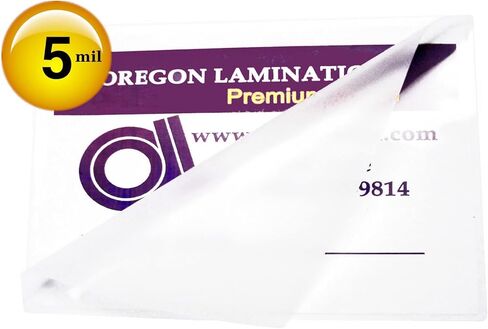 500-count Thermal Laminating Pouches Business Card Size 2.25-x-3.75-inch 5 Mil, Heat for Clear Glossy Finish up Thru 2-x-3.5-in Cards, with Carriers, Round Corners, Waterproof, 57mm x 95mm x 125mic in Saudi Arabia