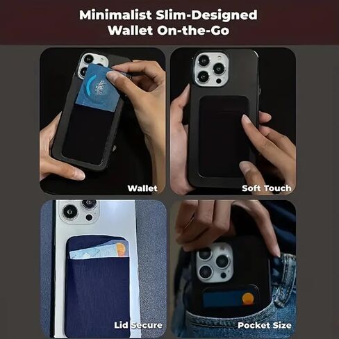 Cell Phone Card Holder Back of Phone,Stretchy Stick on Wallet Pocket Credit Card ID Case Pouch Sleeve Self Adhesive Sticker for iPhone Samsung Galaxy Android （Light Green） in Saudi Arabia