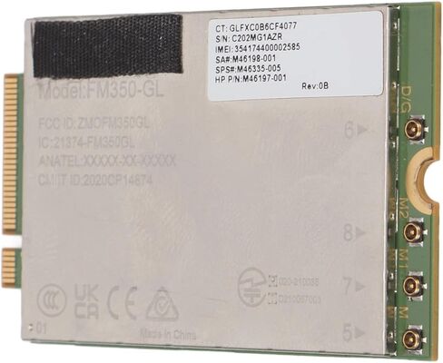 FM350-GL 5G LTE M.2 Network Card Module, WCDMA 4x4 MIMO GNSS Network Card, 4.67Gbps Downlink 1.25Gbps Uplink, Network Card for X360 830 840 850 G7 Laptop in Saudi Arabia