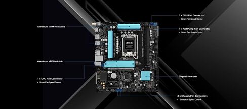 اللوحة الأم ASRock B860M-X Gen5 WiFi LGA1851 Micro-ATX، تدعم معالجات Intel Core Ultra Series 2، DDR5 9066+(OC)، PCIe 5.0 x16، WiFi 6E، 2.5G LAN in Saudi Arabia