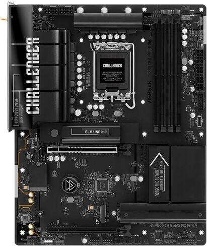 ASRock B860 Challenger WiFi ATX Motherboard, Supports Intel Core Ultra Processors (Series 2, LGA1851), DDR5 8666+ (OC), PCIe 5.0, WiFi 7, 2.5G LAN, Dr.MOS in Saudi Arabia