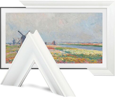إطار حماية للتلفزيون، متوافق مع تلفزيون سامسونج The Frame، 43 بوصة، أبيض عصري، مناسب للتلفزيونات المثبتة على الحائط in Saudi Arabia