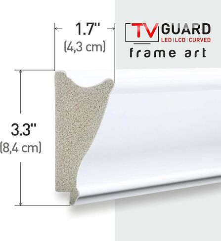 إطار حماية للتلفزيون، متوافق مع تلفزيون سامسونج The Frame، 43 بوصة، أبيض عصري، مناسب للتلفزيونات المثبتة على الحائط in Saudi Arabia