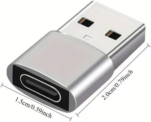 USB to USB C Adapter, Type C Female to USB Male Charger Cable Converter for iPhone 15 Pro Max Plus/14, for Apple Watch 9/Ultra, for iPad Pro/Air/Mini in Saudi Arabia