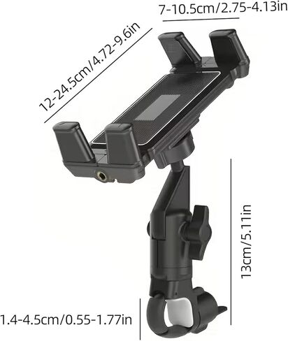 Universal Tablet Mount, Adjustable Phone and Tablet Holder for 4.7-13 in Devices, 360 Rotation, Fits Round Poles 0.55-1.77 in in Saudi Arabia