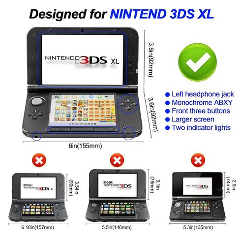 غطاء حماية من FiiMan ذو غلاف صلب وشفاف للغاية من الكريستال لجهاز Nintendo 3DS XL LL، ملحق جلدي متوافق مع وحدة التحكم في الألعاب المحمولة in Kuwait