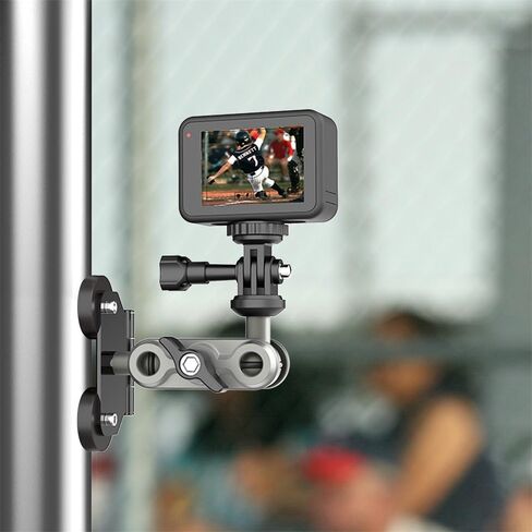 حامل سياج مغناطيسي من Nakedcellphone للهاتف الخلوي Gamechanger، iPhone Mevo Start، GoPro - مثالي لتسجيل البيسبول، الكرة اللينة، التنس، كرة المخلل in Kuwait