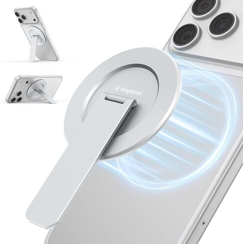 قبضة حامل هاتف مغناطيسي لـ Magsafe، مسند رفيع للغاية مع حامل مغناطيسي قوي، قابل للتعديل 140 درجة للسفر بدون استخدام اليدين، العمل، الترفيه | متوافق مع iPhone17-12، أسود in Kuwait