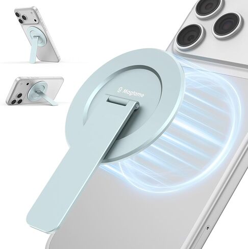 قبضة حامل هاتف مغناطيسي لـ Magsafe، مسند رفيع للغاية مع حامل مغناطيسي قوي، قابل للتعديل 140 درجة للسفر بدون استخدام اليدين، العمل، الترفيه | متوافق مع iPhone17-12، أسود in Kuwait