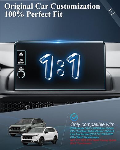 BIBIBO for 2026 Honda CRV واقي شاشة غير لامع 2026 Honda CR-V (LX/EX/Sport Hybrid/EX-L/TrailSport Hybrid/Sport-L Hybrid) شاشة لمس 9 بوصات [زجاج مقسى مضاد للوهج وبصمات الأصابع تقلل من الخدش] Honda CRV 2026 in Kuwait