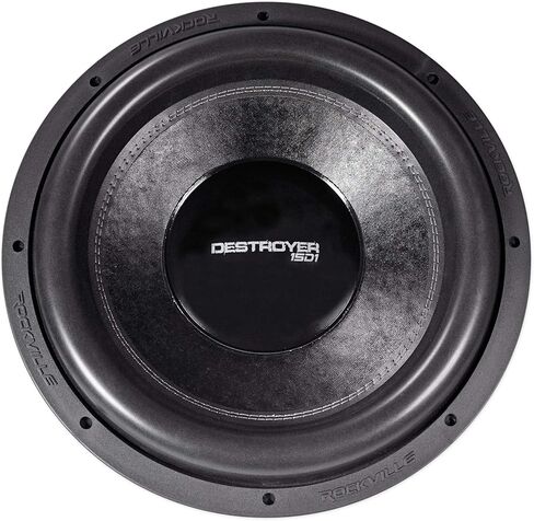 Rockville Destroyer 15D1 15 in 8000W Peak Competition Car Audio Subwoofer Dual 1-Ohm, USA Voice Coils, Triple-Stacked Magnets, High BL Motor, for Car Audio Enthusiasts, 2-Piece in Saudi Arabia
