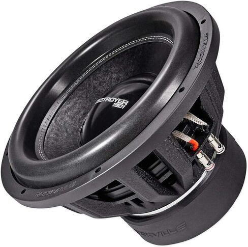 Rockville Destroyer 15D1 15 in 8000W Peak Competition Car Audio Subwoofer Dual 1-Ohm, USA Voice Coils, Triple-Stacked Magnets, High BL Motor, for Car Audio Enthusiasts, 2-Piece in Saudi Arabia