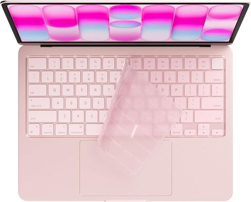 غطاء لوحة مفاتيح من السيليكون لجهاز 2026 MacBook Neo 13 بوصة A18 Pro مع معرف اللمس ومضاد للانسكاب والغبار وقابل للغسل وملحقات حماية تخطيط US/ANSI (أسود) in Kuwait