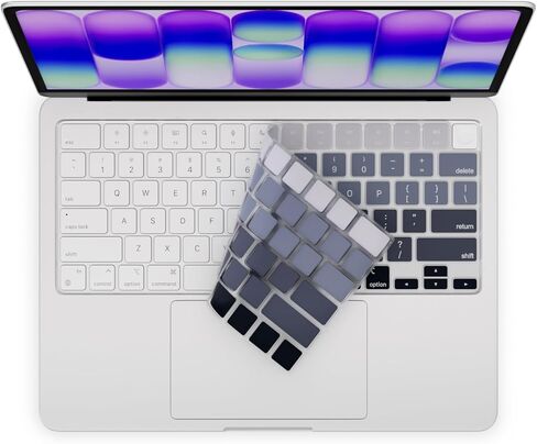 غطاء لوحة مفاتيح من السيليكون لجهاز 2026 MacBook Neo 13 بوصة A18 Pro مع معرف اللمس ومضاد للانسكاب والغبار وقابل للغسل وملحقات حماية تخطيط US/ANSI (أسود) in Kuwait