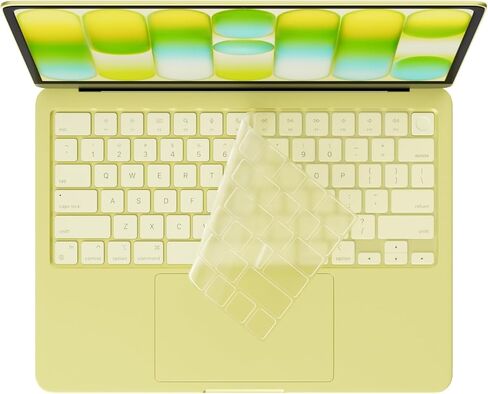 غطاء لوحة مفاتيح من السيليكون لجهاز 2026 MacBook Neo 13 بوصة A18 Pro مع معرف اللمس ومضاد للانسكاب والغبار وقابل للغسل وملحقات حماية تخطيط US/ANSI (أسود) in Kuwait