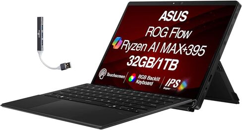 Asus Rog Flow Z13 2-in-1 Creator Laptop 13.4 "180 هرتز شاش الشاشة LCD WQXGA (2560 × 1600) (AMD RYZEN AI MAX 395 ، 32GB LPDDR5X ، 1TB SSD ، RGB KB ، WIFI 7 ، WIN 11 PRO) W/DKB PORT in Kuwait
