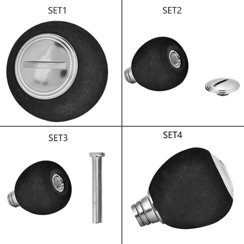 Generic DSU79-03 Fishing Reel Handle Grip, Power Knob Reel Replacement Parts (Silver Black) in Saudi Arabia