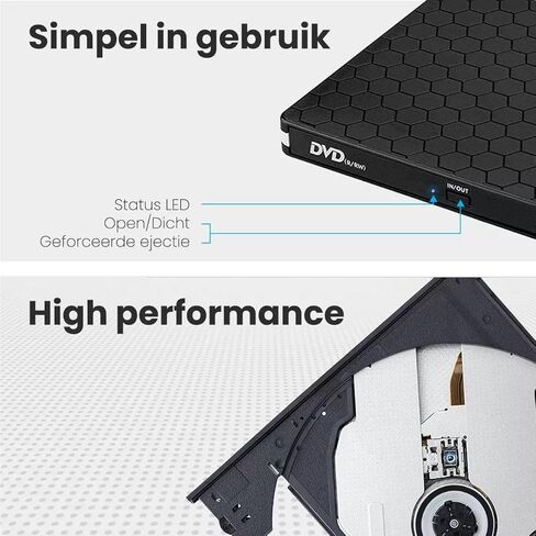 External CD DVD Drive for Laptop, USB 3.0 Type-C Ultra Slim 13mm DVD Player Portable CD DVD +/-RW Drive CD Burner Reader Writer Recorder for Desktop PC Windows 11/10/8/7 Linux Mac OS in Saudi Arabia