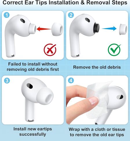 Foam-Infused Ear Tips Replacement Compatible with AirPods Pro 3 (2025), Superior Comfort, Enhanced Noise Cancellation, Secure Fit, Excellent Sound Quality (XXS/XS/S/M/L, 5 Pairs) in Saudi Arabia
