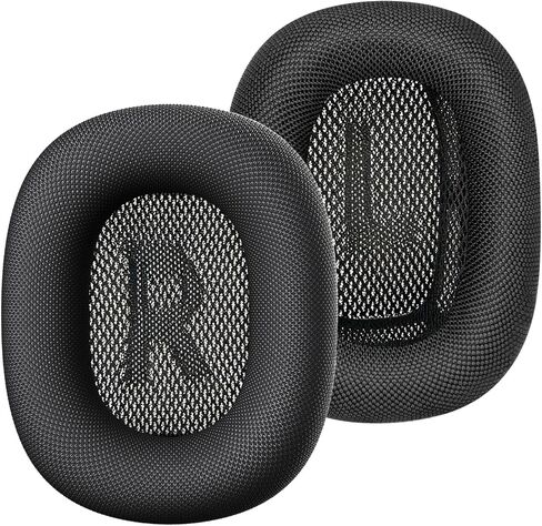 VICHYIE Ear Cushions for AirPods Max, Durable Mesh Fabric, Soft Foam Earpads, Replacement Ear Covers Cups with Magnet for Apple AirPod Max (Black) in Saudi Arabia