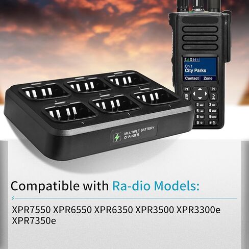 XPR7550 Six Way Rapid Charger PMNN4491A for Motorola XPR6550 XPR6350 XPR3500 XPR3300e XPR7350e PMNN4409 PMNN4493 Battery 6-Unit Charging in Saudi Arabia