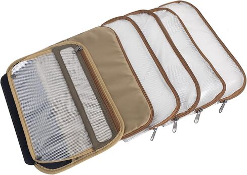 Raprance Professional Fly Tying Travel Case, 4 Clear Pockets and Padded Tool Storage Caddy Hold Fly Tying Vise,Tool Kit,Materials (Brown Olive) in Saudi Arabia