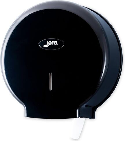 San Jamar Jofel Valor Plastic Tissue Dispenser, Toilet Paper Holder, Tissue Holder with Key Lock for Bathroom, Commercial, Office, Restaurants, Hospitals, Schools, 10 Inches, Black in Kuwait