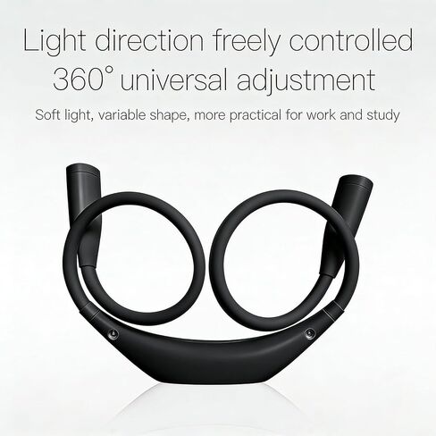 Neck Light for Reading, Rechargeable LED Book Light, Dual Head Adjustable Brightness with USB Portability, Ideal for Bed, Studying, Camping & Knitting in Saudi Arabia
