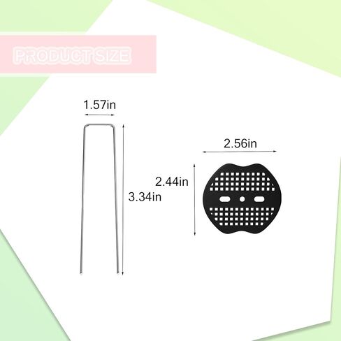 Heavy Duty U-Shaped Landscape Stakes - for Securing Weed Control Fabric, Geogrid and Garden Edging(20 Sets) in Saudi Arabia