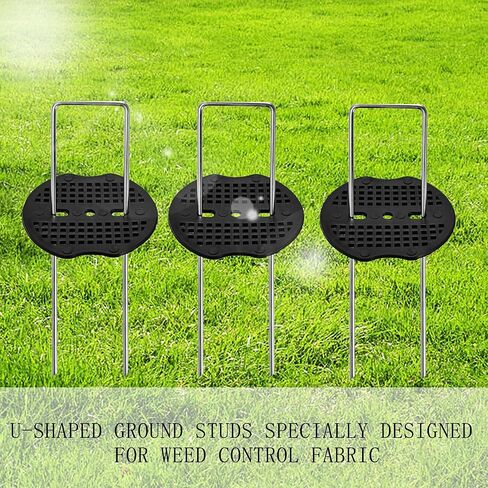 Heavy Duty U-Shaped Landscape Stakes - for Securing Weed Control Fabric, Geogrid and Garden Edging(20 Sets) in Saudi Arabia