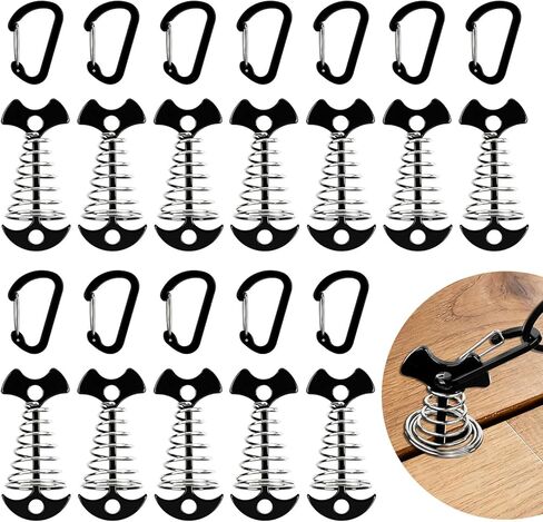 12 Pack Deck Anchors for Pool Cover, Pool Cover Anchors for Wood Deck, Deck Tie Down Anchor Outdoor Camping Accessories in Saudi Arabia