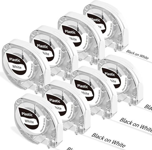 شريط صانع الملصقات P12 متوافق مع عبوات صانع الملصقات Dymo LT-100H LT-100T 200B، متوافق مع طابعة الملصقات Phomemo P12 P12PRO LT12 F12، 3 عبوات 12 مم × 4 م 1/2 بوصة × 13 بوصة in Kuwait