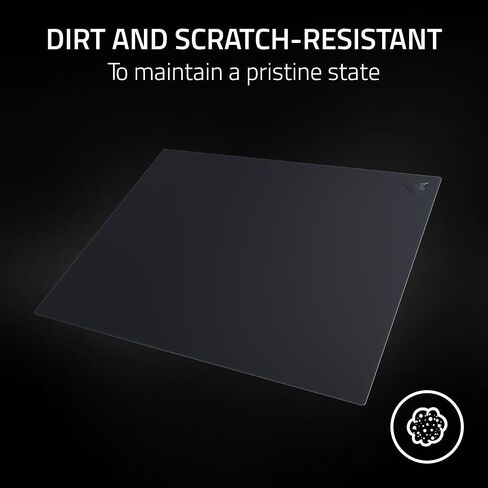 Razer Atlas Pro Tempered Glass Gaming Mouse Mat — Ultra-Thin 1.9mm, Dirt and Scratch Resistant, Ultra‑Smooth Low‑Friction Surface, Optimized for Optical Sensors, Anti-Slip Base — Black in Saudi Arabia