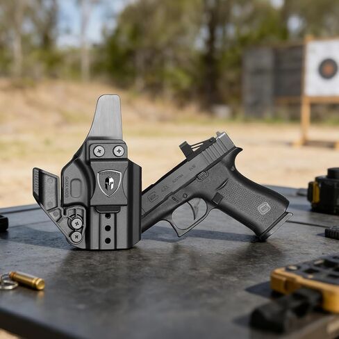 حافظة WARRIORLAND IWB & OWB، متوافقة مع Glock 43 / 43X / 43X MOS (بدون ضوء/ليزر)، جاهزة للبصريات، Adj. الاحتفاظ وعدم التمكن، مخلب إخفاء قابل للإزالة، مجداف ومشبك حزام 1.5 بوصة متضمن، اليد اليمنى in Saudi Arabia