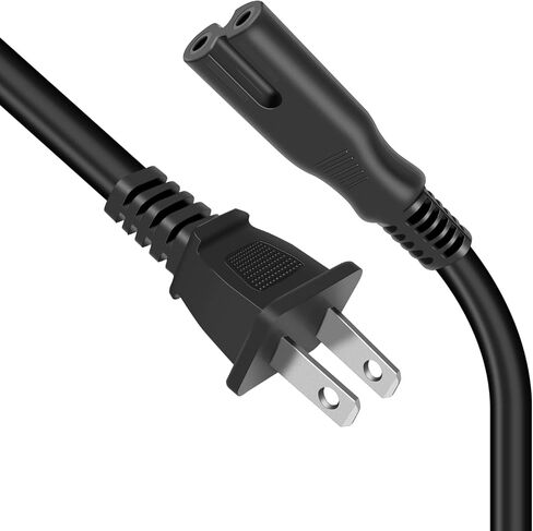 TV Power Cord Replacement for Apple TV, 1st, 2nd, 3rd, 4th, 5th Generation (4K), 2 Prong AC Wall Power Cable-UL Listed in Saudi Arabia