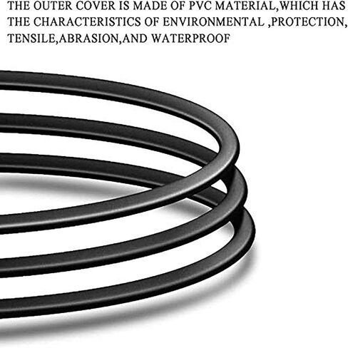 TV Power Cord Replacement for Apple TV, 1st, 2nd, 3rd, 4th, 5th Generation (4K), 2 Prong AC Wall Power Cable-UL Listed in Saudi Arabia