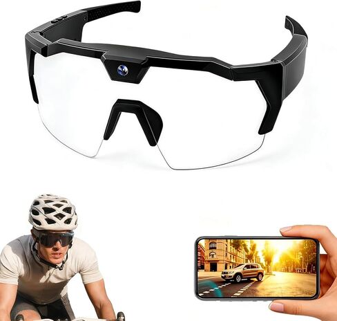 4K HD Baseball Glasses with Camera, 2026 Upgrade Smart 4k Hd Sports Glasses with Memory, Cycling, Hiking Video Recording Sunglasses, Action Camera for Outdoor Activities (Style B) in Saudi Arabia