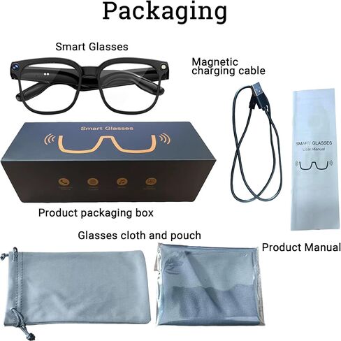 AI Smart Glasses with Camera – 1080P HD Video & Audio, Real-Time Translation, ChatGPT Assistant, Bluetooth Smart Sunglasses with Noise Reduction, Prescription Lenses Compatible in Saudi Arabia