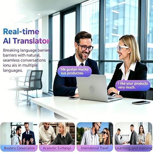 نظارات ذكية مع كاميرا، تسجيل عالي الدقة بدقة 8 ميجابكسل، صوت مفتوح للأذن، ترجمة فورية، عدسات مستقطبة UV400، إطار مرن مقاوم للماء IP65 للرجال والنساء، التزلج، الجري، مدونة الفيديو والاجتماعات in Kuwait