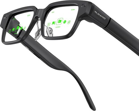 AiLens AI Glasses with 1200Nits Micro-OLED Dual Display, 37g Smart AR Glasses, AI Agent, Realtime Pop-up Message, Translation, Teleprompter for Speech, Music, Android & iOS in Saudi Arabia